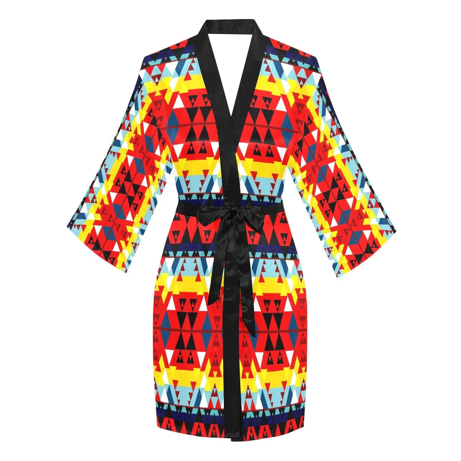 Writing on Stone Enemy Retreat Long Sleeve Satin Robe