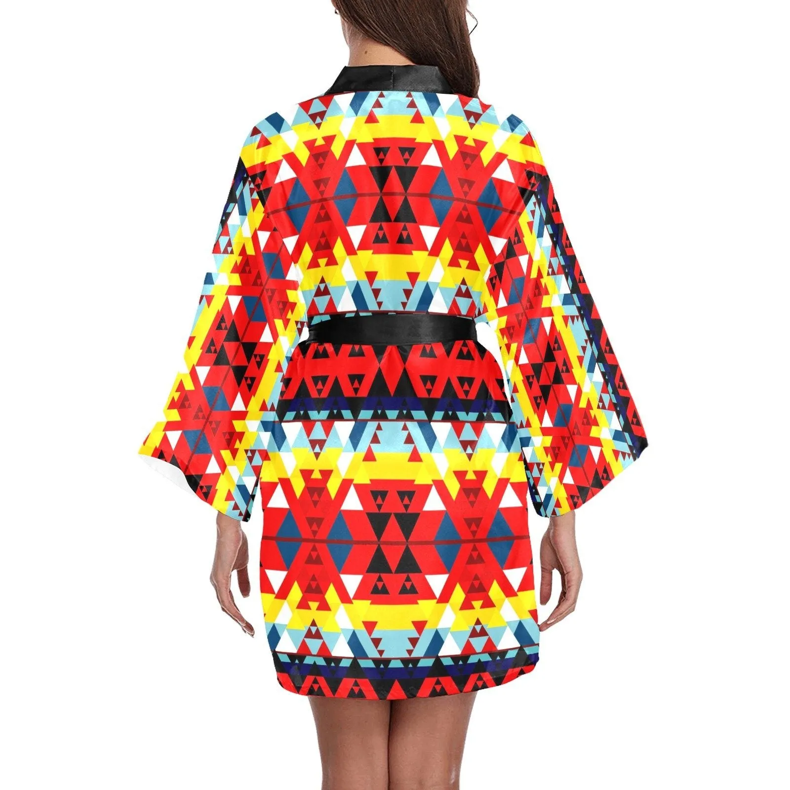 Writing on Stone Enemy Retreat Long Sleeve Satin Robe